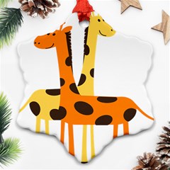 Giraffe Africa Safari Wildlife Ornament (snowflake) by Nexatart