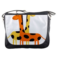 Giraffe Africa Safari Wildlife Messenger Bags by Nexatart