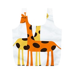 Giraffe Africa Safari Wildlife Full Print Recycle Bags (m)  by Nexatart