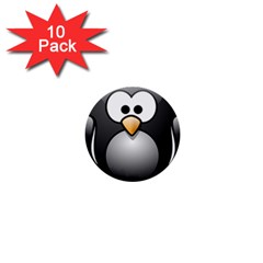 Penguin Birds Aquatic Flightless 1  Mini Buttons (10 Pack)  by Nexatart