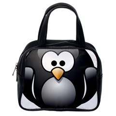 Penguin Birds Aquatic Flightless Classic Handbags (one Side) by Nexatart