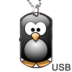 Penguin Birds Aquatic Flightless Dog Tag Usb Flash (two Sides) by Nexatart