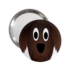 Dog Pup Animal Canine Brown Pet 2 25  Handbag Mirrors by Nexatart