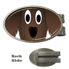 Dog Pup Animal Canine Brown Pet Money Clips (oval)  by Nexatart