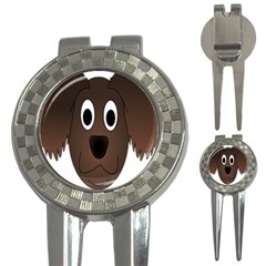 Dog Pup Animal Canine Brown Pet 3-in-1 Golf Divots by Nexatart