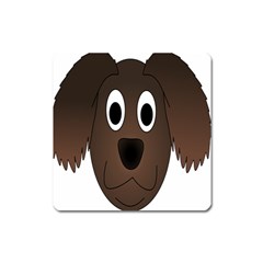 Dog Pup Animal Canine Brown Pet Square Magnet by Nexatart