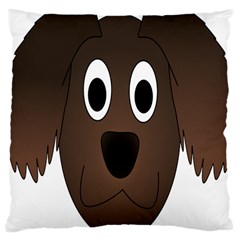 Dog Pup Animal Canine Brown Pet Large Cushion Case (two Sides) by Nexatart