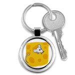 Rat Mouse Cheese Animal Mammal Key Chains (Round)  Front