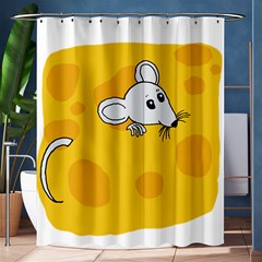 Rat Mouse Cheese Animal Mammal Shower Curtain 60  X 72  (medium)  by Nexatart