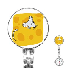 Rat Mouse Cheese Animal Mammal Stainless Steel Nurses Watch by Nexatart