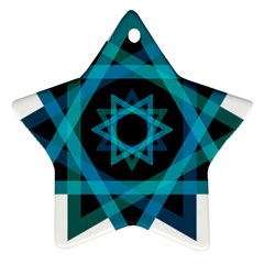 Transparent Triangles Ornament (star) by Nexatart