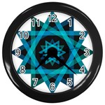 Transparent Triangles Wall Clocks (Black) Front