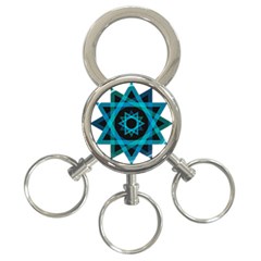 Transparent Triangles 3-ring Key Chains by Nexatart