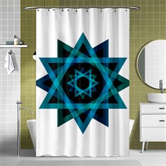 Transparent Triangles Shower Curtain 48  X 72  (small)  by Nexatart