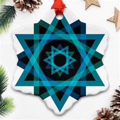 Transparent Triangles Ornament (snowflake) by Nexatart