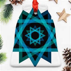 Transparent Triangles Bell Ornament (two Sides) by Nexatart