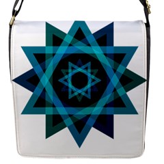 Transparent Triangles Flap Messenger Bag (s) by Nexatart