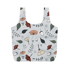 Grey Toned Pattern Full Print Recycle Bags (m)  by Nexatart