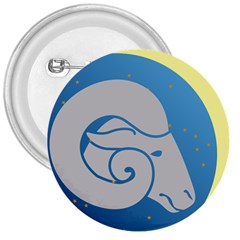 Ram Zodiac Sign Zodiac Moon Star 3  Buttons by Nexatart