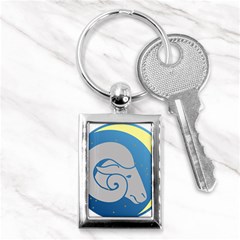 Ram Zodiac Sign Zodiac Moon Star Key Chains (rectangle)  by Nexatart