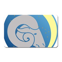 Ram Zodiac Sign Zodiac Moon Star Magnet (rectangular) by Nexatart