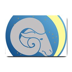 Ram Zodiac Sign Zodiac Moon Star Small Doormat  by Nexatart