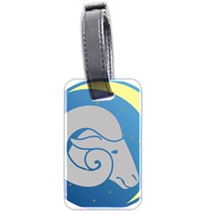 Ram Zodiac Sign Zodiac Moon Star Luggage Tags (two Sides) by Nexatart