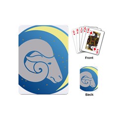 Ram Zodiac Sign Zodiac Moon Star Playing Cards (mini)  by Nexatart