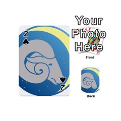 Ram Zodiac Sign Zodiac Moon Star Playing Cards 54 (mini)  by Nexatart