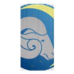 Ram Zodiac Sign Zodiac Moon Star Shower Curtain 36  X 72  (stall)  by Nexatart