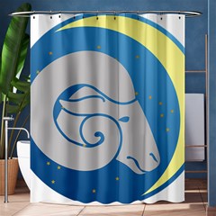 Ram Zodiac Sign Zodiac Moon Star Shower Curtain 60  X 72  (medium)  by Nexatart