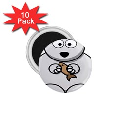 Bear Polar Bear Arctic Fish Mammal 1 75  Magnets (10 Pack)  by Nexatart