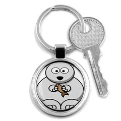 Bear Polar Bear Arctic Fish Mammal Key Chains (Round) 