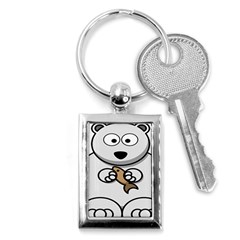 Bear Polar Bear Arctic Fish Mammal Key Chains (rectangle)  by Nexatart