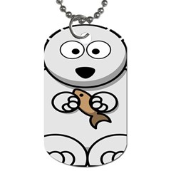 Bear Polar Bear Arctic Fish Mammal Dog Tag (one Side) by Nexatart