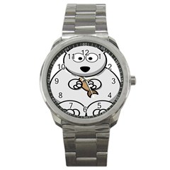 Bear Polar Bear Arctic Fish Mammal Sport Metal Watch