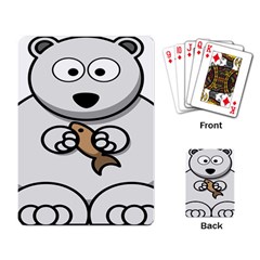 Bear Polar Bear Arctic Fish Mammal Playing Card by Nexatart