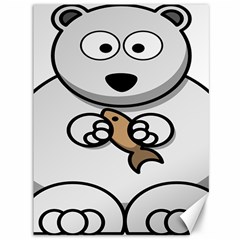 Bear Polar Bear Arctic Fish Mammal Canvas 36  x 48  