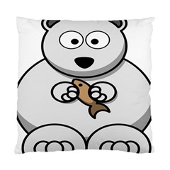 Bear Polar Bear Arctic Fish Mammal Standard Cushion Case (Two Sides)