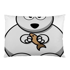 Bear Polar Bear Arctic Fish Mammal Pillow Case by Nexatart