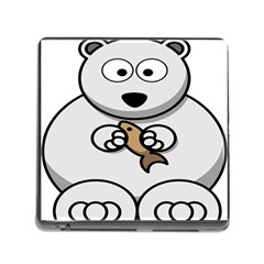 Bear Polar Bear Arctic Fish Mammal Memory Card Reader (Square)