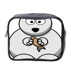 Bear Polar Bear Arctic Fish Mammal Mini Toiletries Bag 2-side by Nexatart