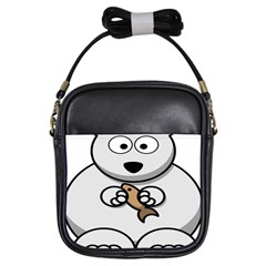 Bear Polar Bear Arctic Fish Mammal Girls Sling Bags by Nexatart