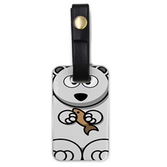 Bear Polar Bear Arctic Fish Mammal Luggage Tags (one Side)  by Nexatart