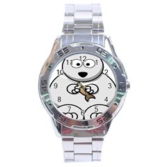 Bear Polar Bear Arctic Fish Mammal Stainless Steel Analogue Watch