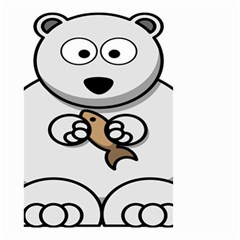 Bear Polar Bear Arctic Fish Mammal Small Garden Flag (two Sides) by Nexatart