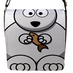 Bear Polar Bear Arctic Fish Mammal Flap Messenger Bag (s) by Nexatart