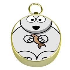 Bear Polar Bear Arctic Fish Mammal Gold Compasses