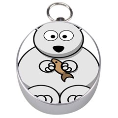 Bear Polar Bear Arctic Fish Mammal Silver Compasses