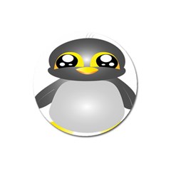 Cute Penguin Animal Magnet 3  (round) by Nexatart